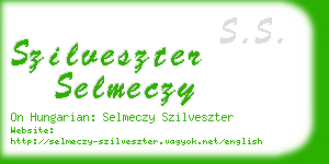 szilveszter selmeczy business card